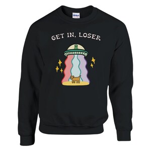 Funny Alien Sweatshirt, Crewneck Sweatshirt, Alien Lover, Women&#39;s Sweatshirt, Unisex Sweatshirt, Gift for Alien Lovers