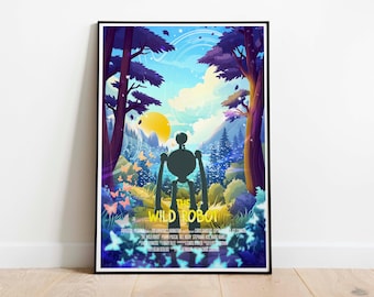 The Wild Robot Print, The Wild Robot Poster, Animated Movies, Movie Posters, Movie Wall Art