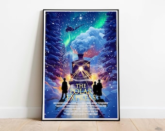 Póster de la película El Expreso Polar, decoración navideña para la pared