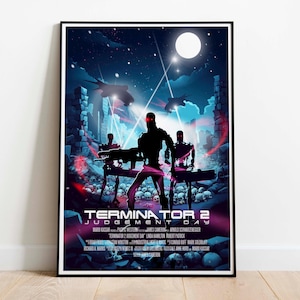 Impresión de Terminator 2, póster de Terminator, póster de película de ciencia ficción, carteles de películas, arte mural de películas