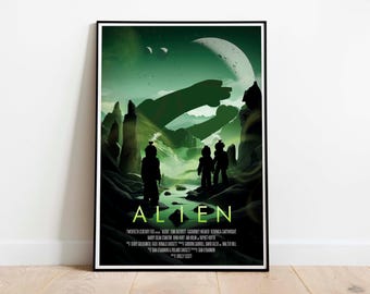 Alien Print, Alien Poster, Horror Movie Poster, Movie Posters, Movie Wall Art
