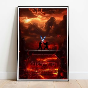 Star Wars Print, Star Wars Poster, Revenge of the Sith, Movie Posters, Movie Wall Art