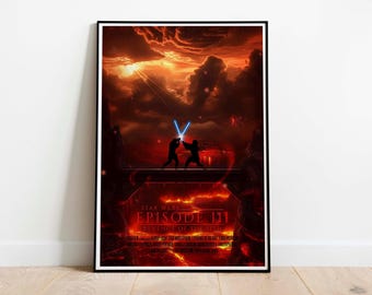 Star Wars Print, Star Wars Poster, Revenge of the Sith, Movie Posters, Movie Wall Art
