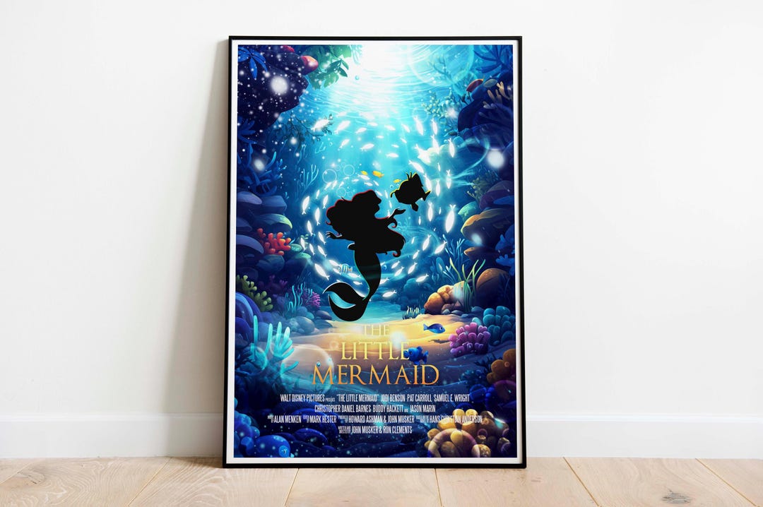 The Little Mermaid Print, Little Mermaid Poster, Animated Movies, Movie ...