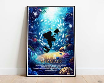 Lámina artística de La Sirenita, póster de película animada