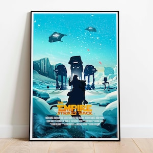 Empire Strikes Back Print, Star Wars Poster, Movie Posters, Movie Wall Art