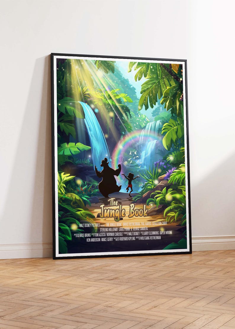 The Jungle Book Movie Poster Print, Animated Film Art - Etsy