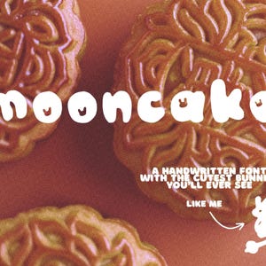 Kawaii Font | Mooncake Bunny Font | Display Font | Cute Handwritten Font
