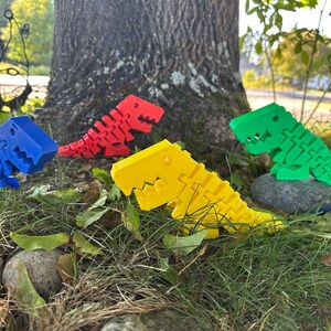 Flexi-Rex, Dino, Dinosaur, 3d, 3d Print, 3d Printed, Toy, Fun, Fidget