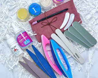 Beginner Nail Kit - Einfaches At-Home Maniküre Set mit Werkzeugen & Glanz