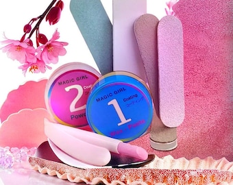 Japanese Manicure Natural Nails Polishing Nails, Naked Nails, Nail set for Girls, MANOA CRISTAL