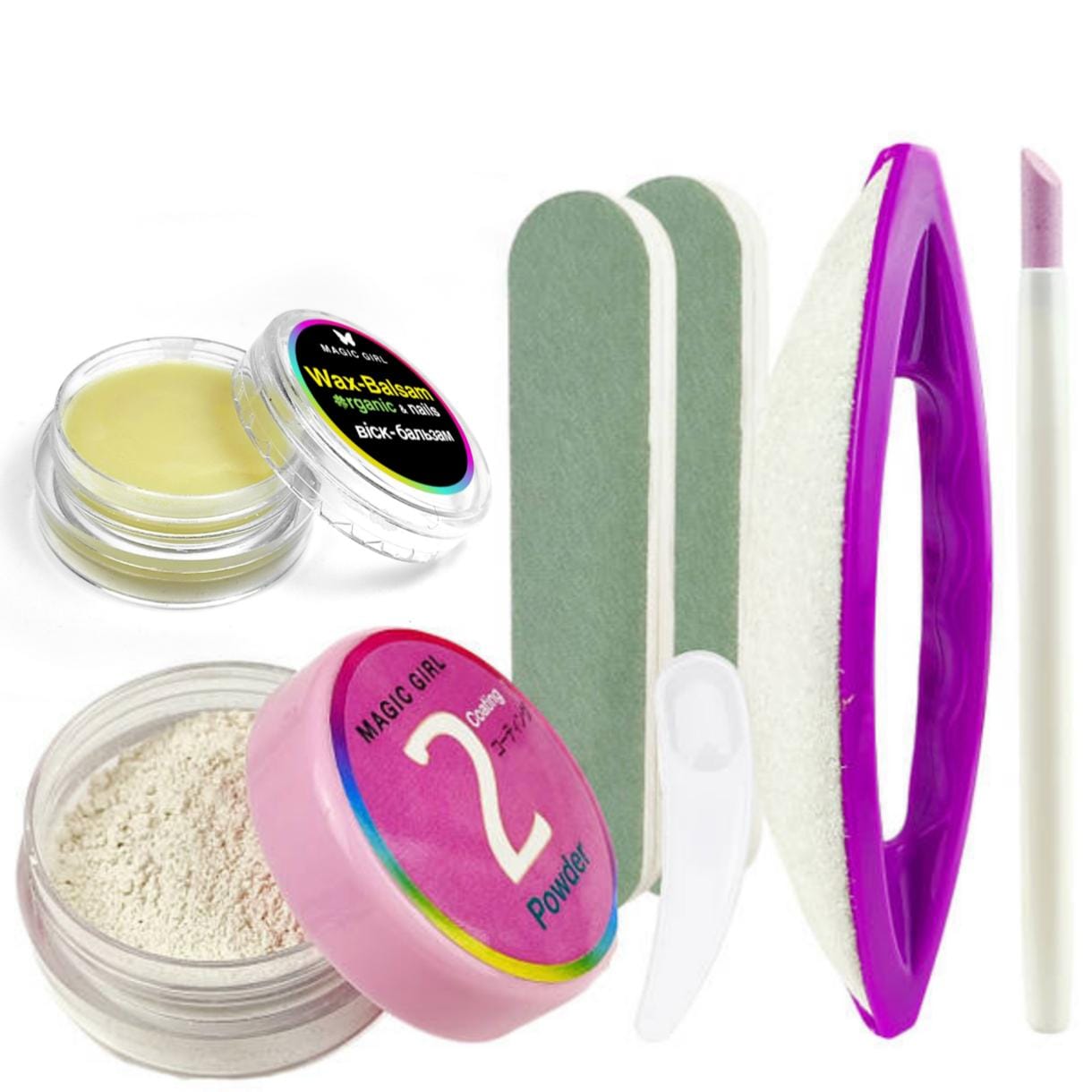 Natural Japanese Nail Kit – Healthy Shine with Polishing Powder & Organic Ingredients for Perfect Nails, MANOA CRISTAL