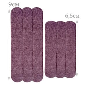 Limas pulidoras de gamuza japonesas para manicura, set para pulir uñas, 6 cm y 9 cm, brillo natural para uñas, set de 6 piezas