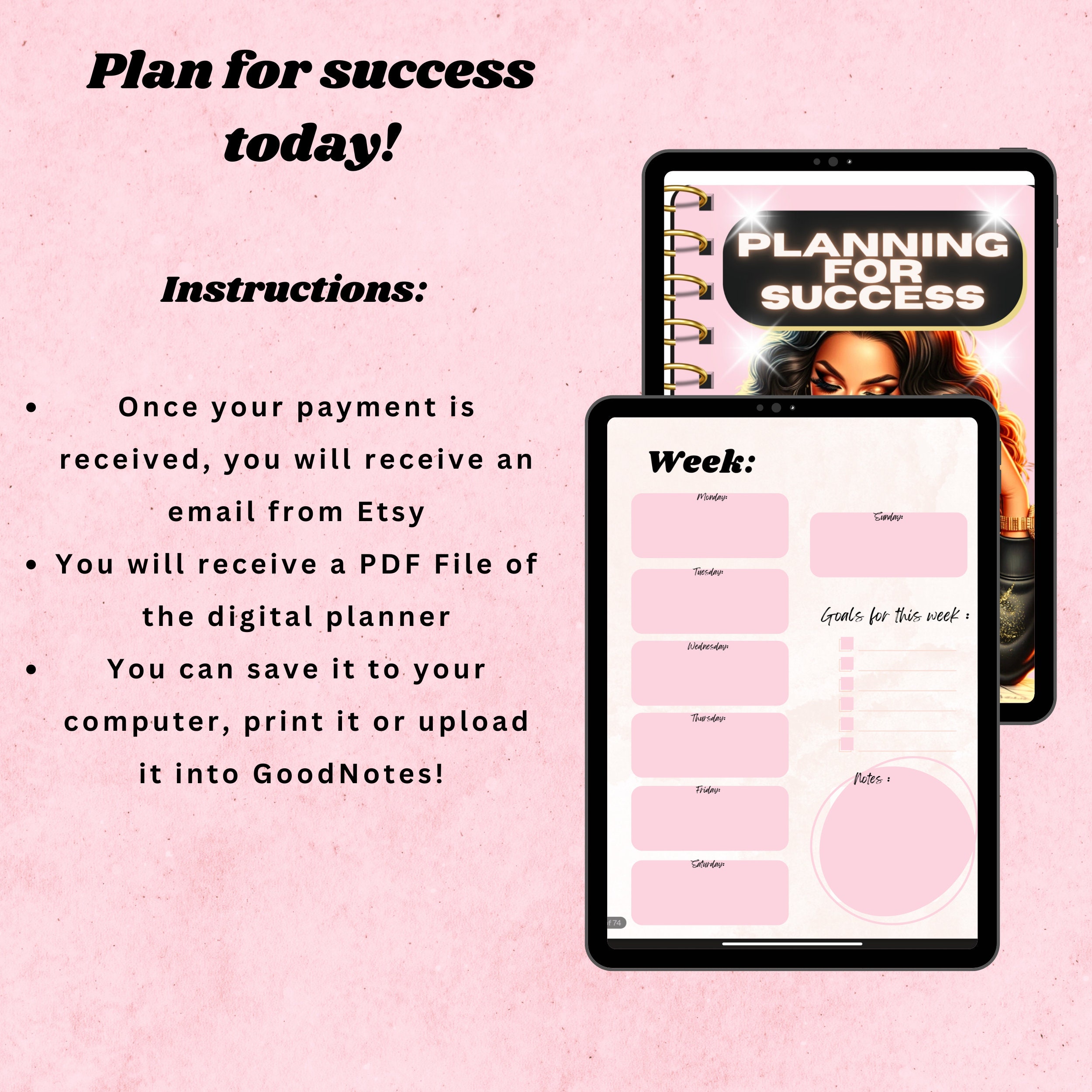 Digital Planner Instant Download - Etsy