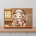 Bunny Rabbit Baking Cake Kitchen Canvas Art | Dining Room Chef Art ...