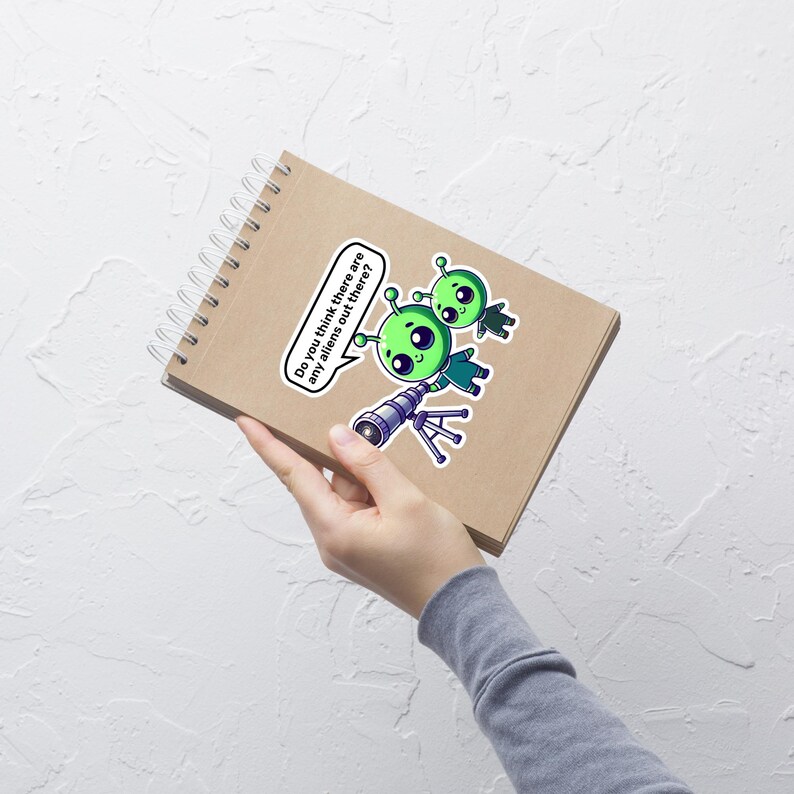Funny Alien Comic Sticker | Space Cartoon Humor Sticker | "do You Think ...
