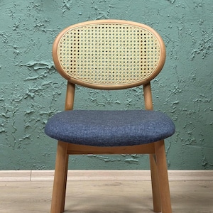 Wooden Dining Chair - Rattan Chairs - Wooden Legs - Chairs for Dining Room - Living Room Chair - Home Design - Home Decor Vintage