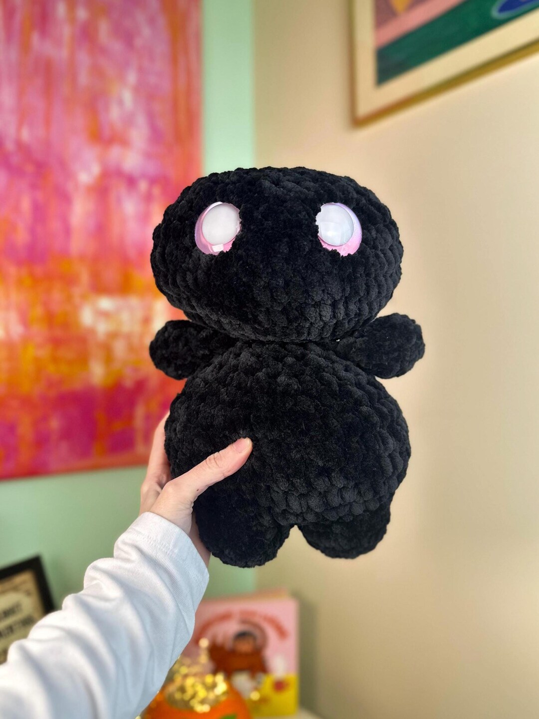 Jumbo Crochet Alien Plush | Large Amigurumi Kawaii Alien Stuffed Animal ...