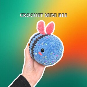 Small Crochet Bumble Bee Handmade Plushie: Custom Available