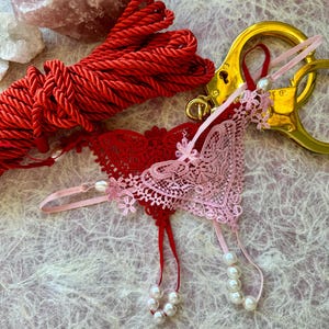 Pearl-Enhanced Sensual Thong – Bold and alluring/Angel & Devil Thong – Playful Transformation for Every Mood，playful,naughty and sexy throng