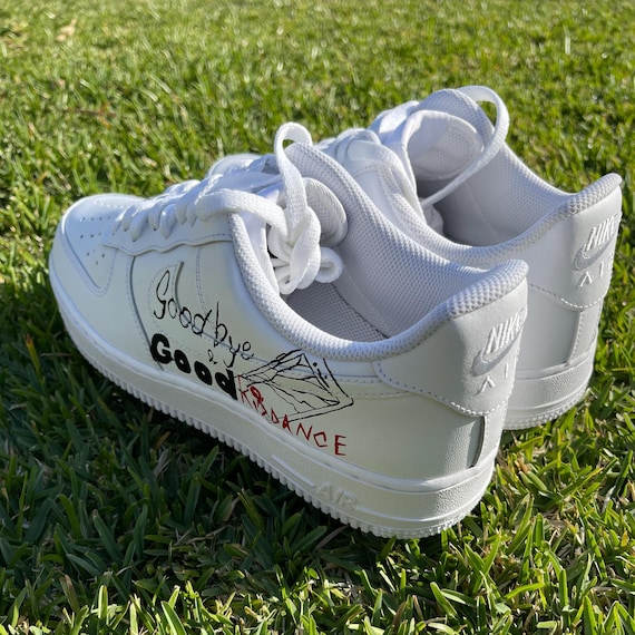 nike air force with words