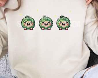 Junimo Gaming Sweatshirt Gift, Cartoon Character Sweatshirt, Gaming Shirt Christmas Gift, Pelican Town Merch, Gaming Gift For Him