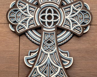 Wall signs, Laser cut, Spray Paint, Layered, Handmade, cross