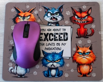 Mouse pad, sublimation, sarcasm, exceeding medicine