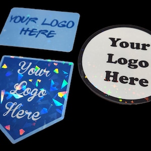 Stickers, holographic, custom labels, logo, business, small business