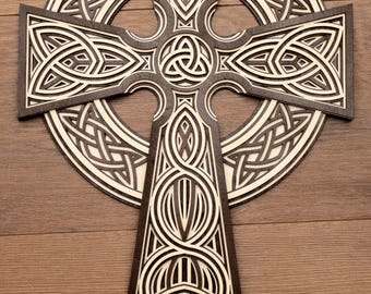 Wall signs, Laser cut, Spray Paint, Layered, Handmade, Celtic, cross, Irish