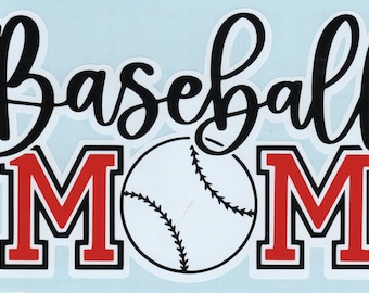 Baseball Mom Car Decal, Permanent Vinyl, Sports Team