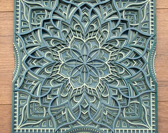 Wall signs, Laser cut, Spray Paint, Mandala, Layered, Handmade,