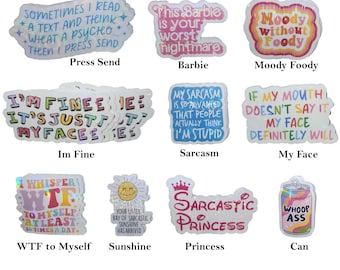Stickers, holographic, i'm fine, sarcasm, motherhood, laptop