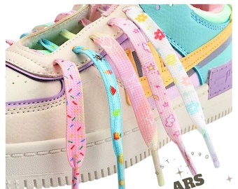 Cordones coloridos hechos a mano: cordones elegantes para zapatillas, botas y zapatos casuales.