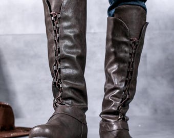 Renaissance Pirate Boots: Medieval Ren Faire Costume Shoes