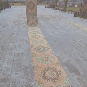 2x24 Rug,Runner Rug,Long Hallway Runner,Turkish Runner,2x24 Vintage Rug,Long Runner,Stair Runner,2x24 Oushak Runner,Large Runner,2.6x24.6 ft