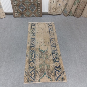 2x5 Rug,2x5 Turkish Rug,2x5 Runner rug,2x5 Handmade Rug,2x5 Kitchen Rug, 2x5 Oushak Runner,Patchwork Neatrul Wool,Rug,Bedroom Rug,2&#39;0x4&#39;9 ft