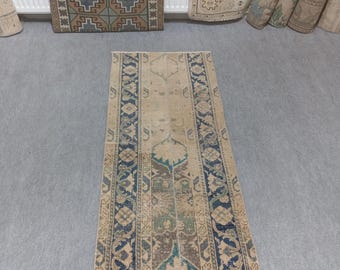2x5 Rug,2x5 Turkish Rug,2x5 Runner rug,2x5 Handmade Rug,2x5 Kitchen Rug, 2x5 Oushak Runner,Patchwork Neatrul Wool,Rug,Bedroom Rug,2&#39;0x4&#39;9 ft