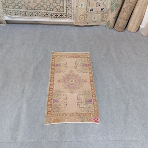 Tapis 2 x 3,Tapis beige,Tapis en oushak,Tapis en laine fait main,Petit tapis 2x3,Tapis tissé à la main,Tapis doux,Tapis antique 2x3