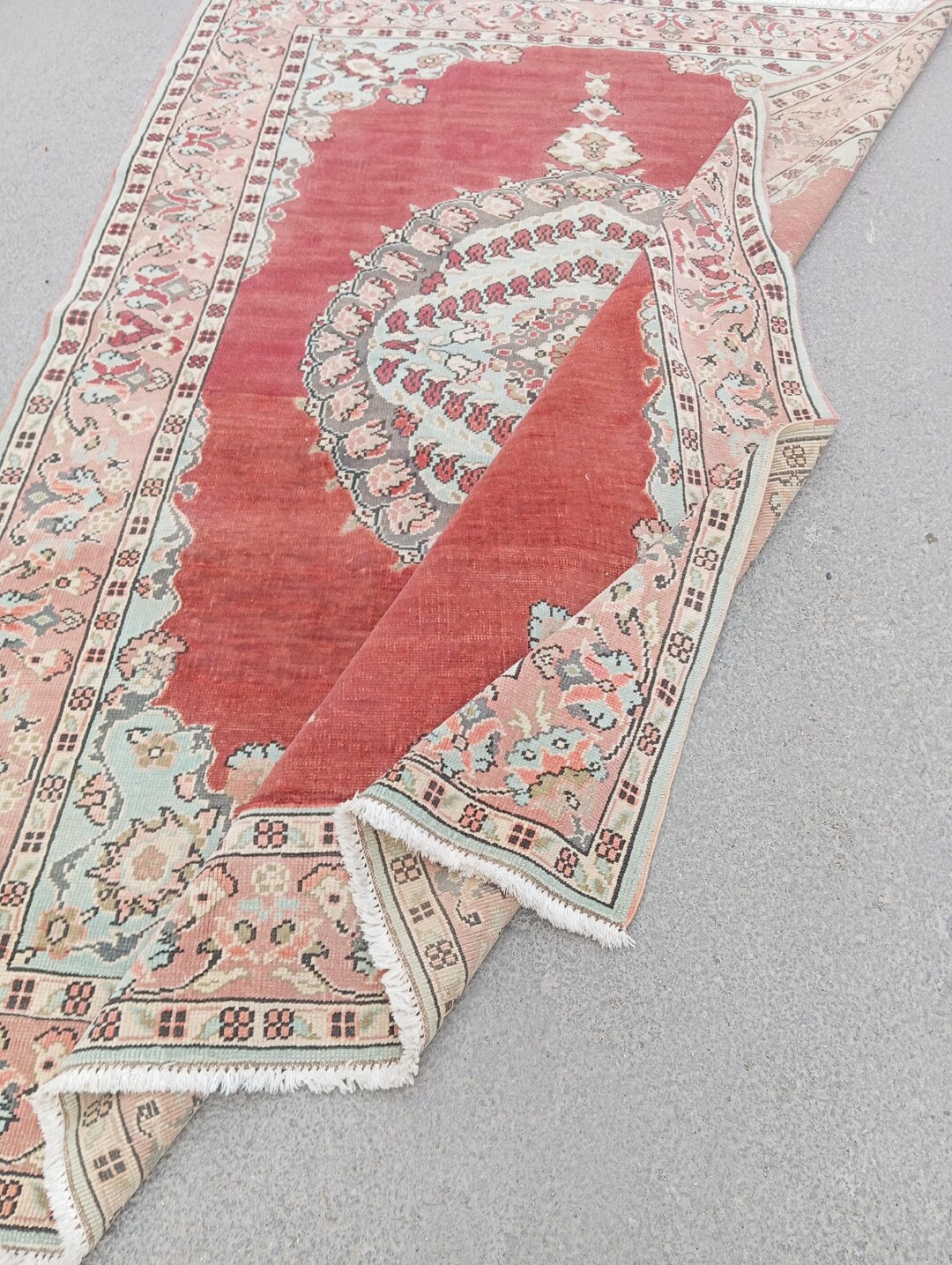 5x7 Rug,5x7 Rug Green Rug, Vintage Area Rug, Living Room Rug, Home ...