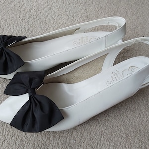White leather Vintage bridal heels size UK5 costume