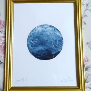 Deep#1  -Olio su cartone con cornice