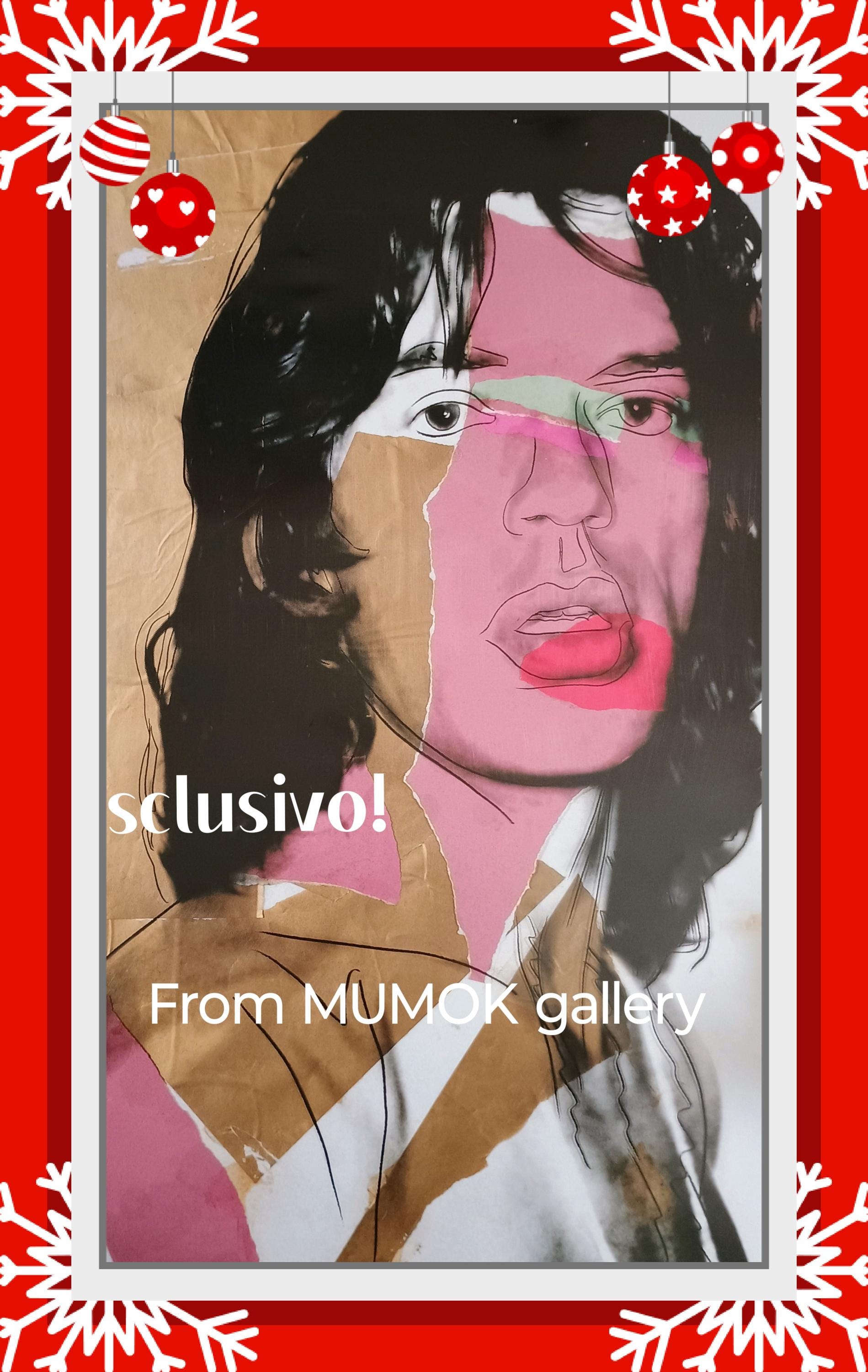 andy warhol ポスター 、mick jagger 木製フレ―厶付 Andy Warhol 