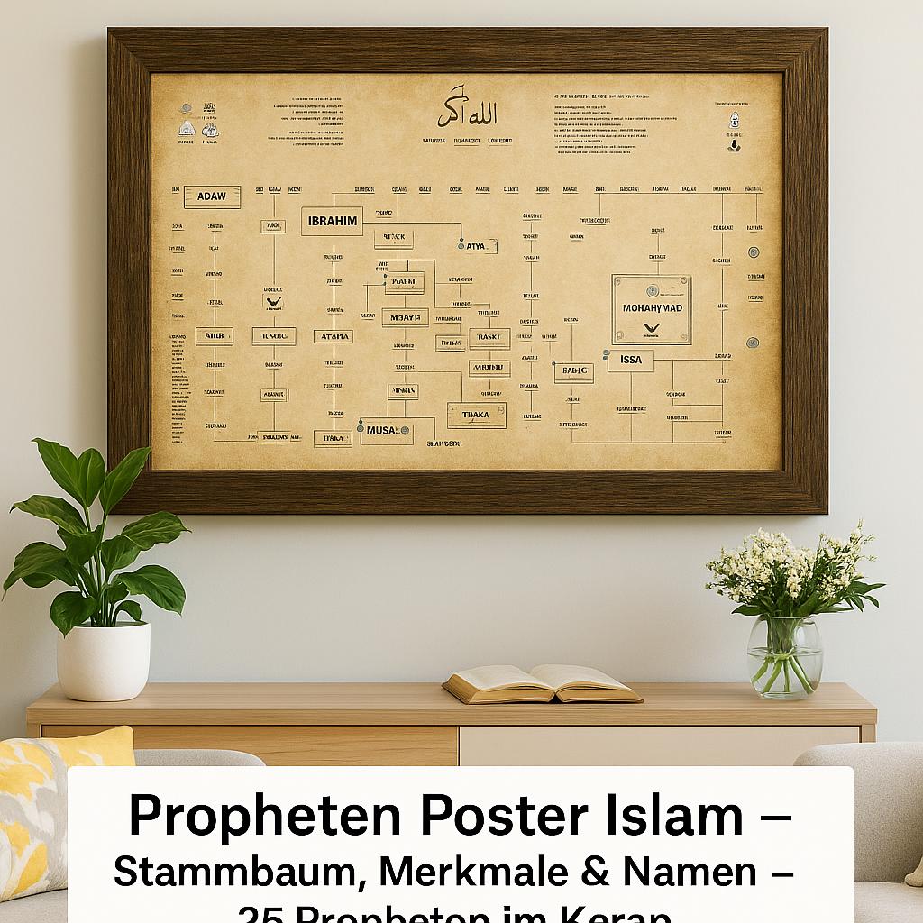 Prophet Drawing Tree Prophets Poster Islam – Family Tree, Characteristics & Names – 25 ...