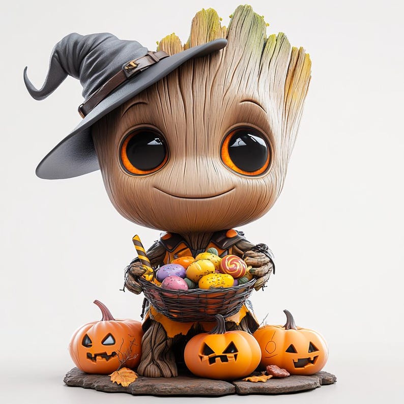 Halloween Groot PNG Clipart: Spooky Digital Design (instant Download ...