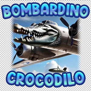 Clipart Bombardino Coccodrillo, Meme Virale Cervello Italiano Marcio, Clipart Meme, Immagine PNG di Alta Qualità, Clipart PNG, Disegno Coccodrillo, Disegno T-shirt