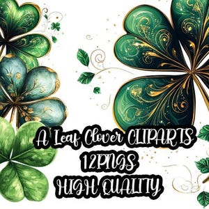 Trébol de hojas Clipart 12 PNG, Trébol de la suerte, Trébol de 4 hojas de acuarela, Lindo trébol Clipart, Trébol de hojas Clipart, Duende Clipart,
