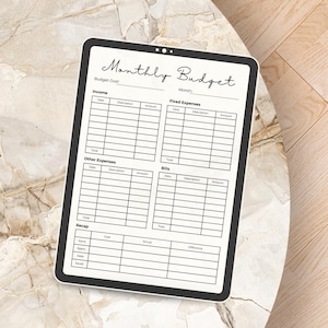 Monthly Budget Template, Printable Paycheck Budget, Printable Budget Binder, Budget Planner, Budget Template Overview, A4, A5, Letter, PDF