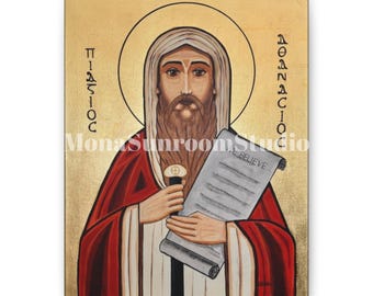 St. Macarius Icon St. Macarius the Great Coptic Icon - Canvas Print - Etsy