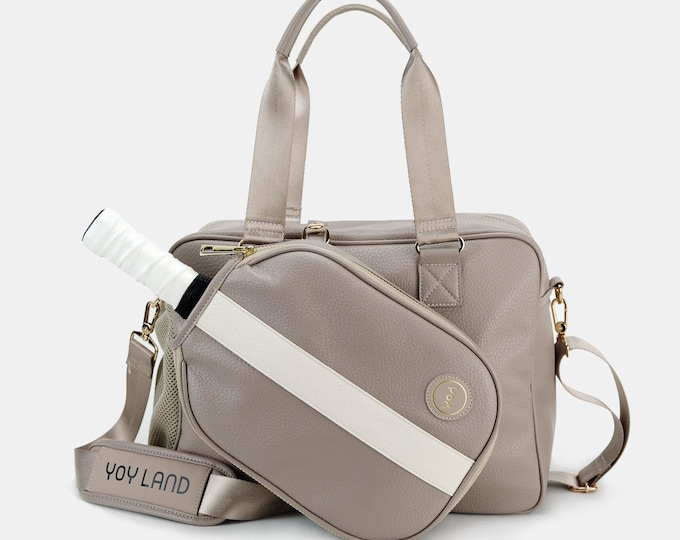 Vegan Leather Pickleball Tote Bag: Stylish Sports Gear